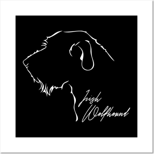 Proud Irish Wolfhound profile dog lover Posters and Art